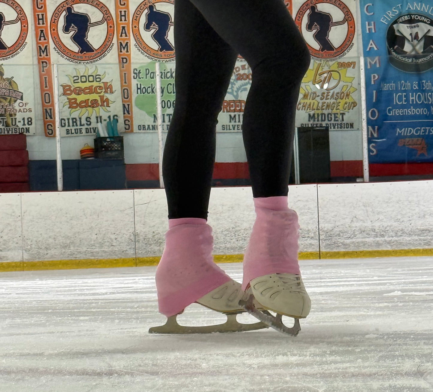 Graceful Pink Knee High Skating Socks (2 Pairs)