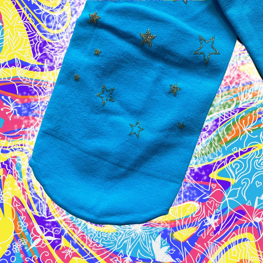 Sparkle Star Knee High Skating Socks | One Size