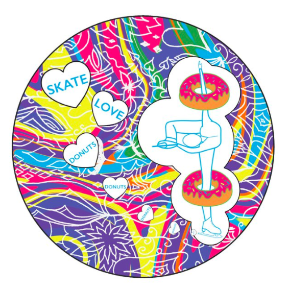 Skate, Love, & Donuts Sticker