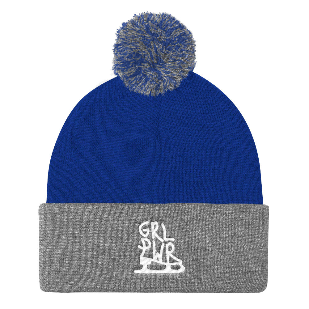 GRL PWR Skater Pom Pom Knit Beanie