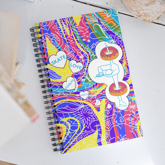 Skate, Love, & Donuts Spiral Notebook