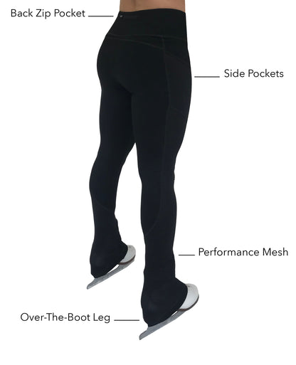 Youth | Figure Skating Practice Pants with Pockets & Performance Mesh