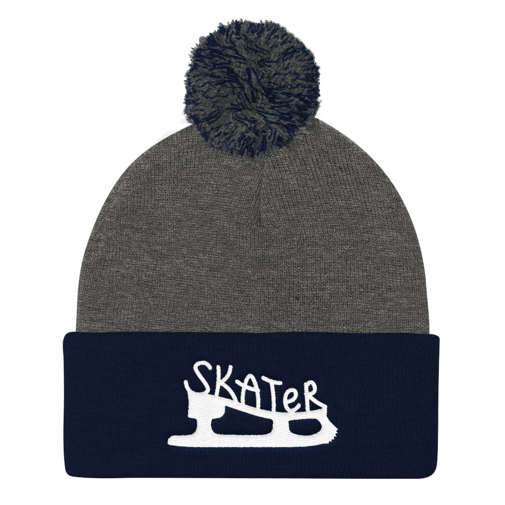 Skater Pom Pom Knit Beanie