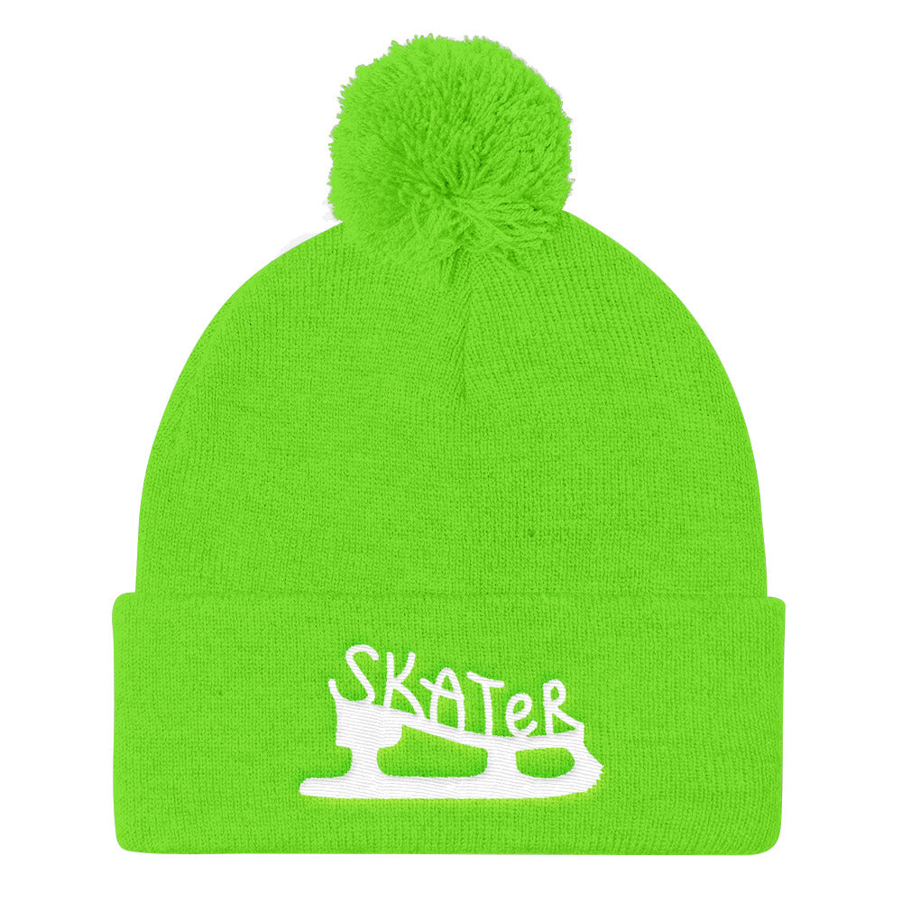 Skater Pom Pom Knit Beanie