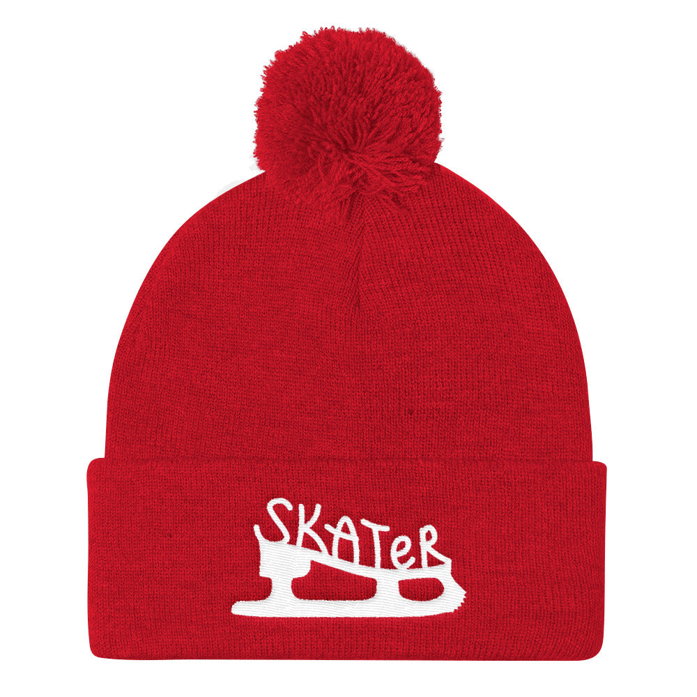 Skater Pom Pom Knit Beanie