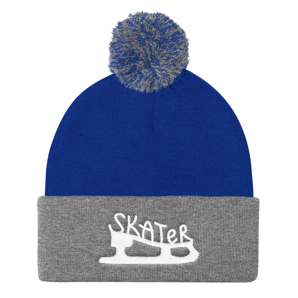 Skater Pom Pom Knit Beanie